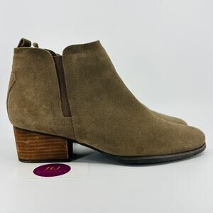 Blondo Women's Victory Waterproof Dark Taupe Suede Ankle Booties Size 9.5